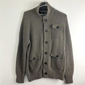 Banana Republic Merino Italian Wool Brown Cardigan Sweater